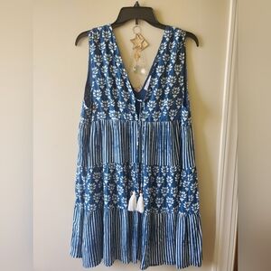 Goa Beachwear Bohemian Mini Dress Coverup NWOT